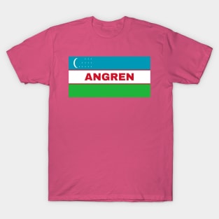 Angren City in Uzbekistan Flag T-Shirt